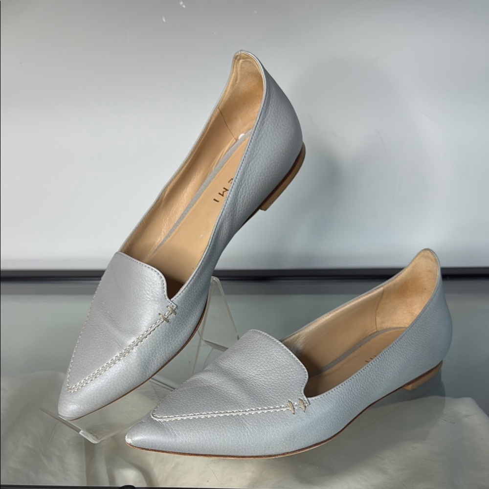 M. Gémi Gia Grey Point Toe Loafer 61/2 EUC
